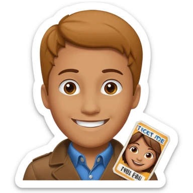 crea un avatar come personaggio ticket to ride ma solo viso sticker