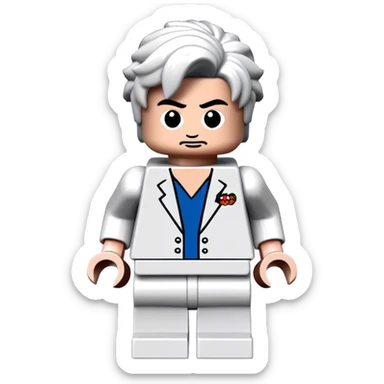satoru gojo en lego sticker