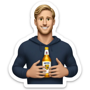 Jared Goff with a bottle of henny  sticker