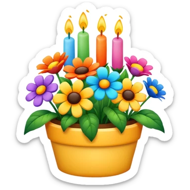Happy birthday flowers ￼ sticker