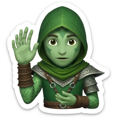 green magical thief hand from Skyrim sticker