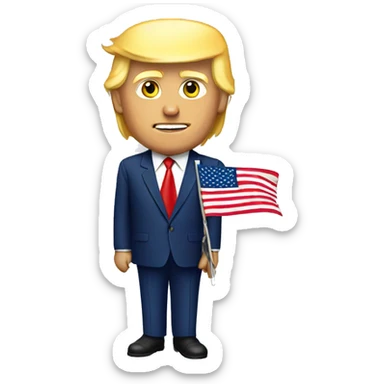 Trump with American flag sticker