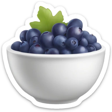 yoghurt bowl with grapes and blueberries sticker