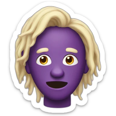 Blonde mange aubergine sticker