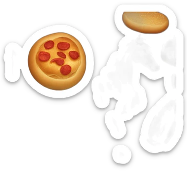 A horse massaging a giant bread roll, in hell sticker