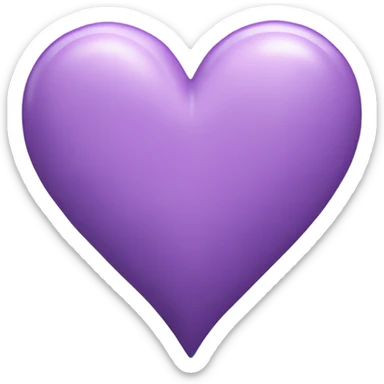 Soft purple heart ￼ sticker