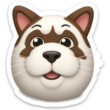 goofy ahh fat cat sticker