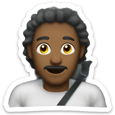 deux personne qui roule et sortent la tête de la voiDrake qui roule en voitureure sticker