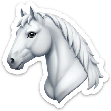 White horse emojis sticker