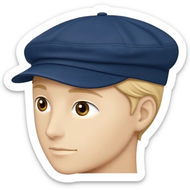 A Loro Piana navy cap sticker