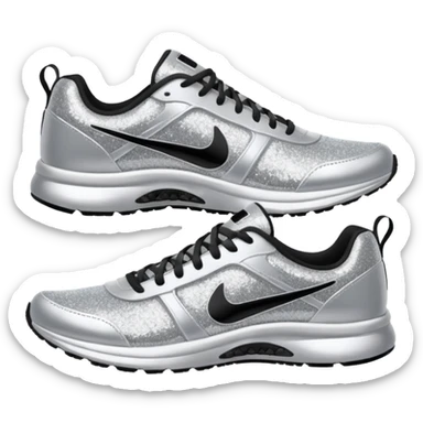 glitter running shoes sticker