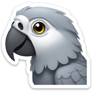 grey parrot sticker