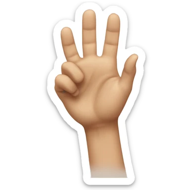 hand emoji making a C with the index and thumb fingers so that it looks like the pinch emoji but larger sticker