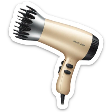 beige blow dryer for hair sticker