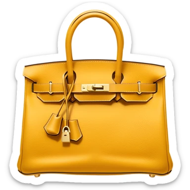 mustard hermes birkin bag sticker
