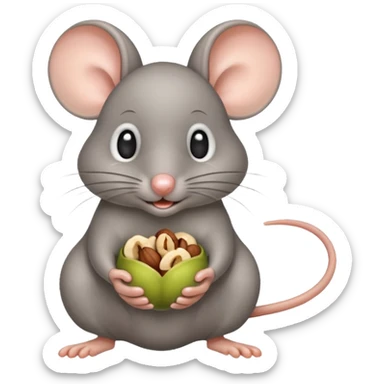 Quiet as a mouse with big nuts sticker