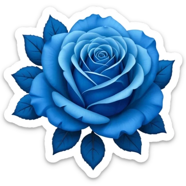 blue rose bouquet sticker