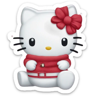 Hello kitty Christmas blanket sticker
