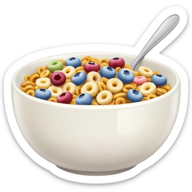 Cereal bowl sticker