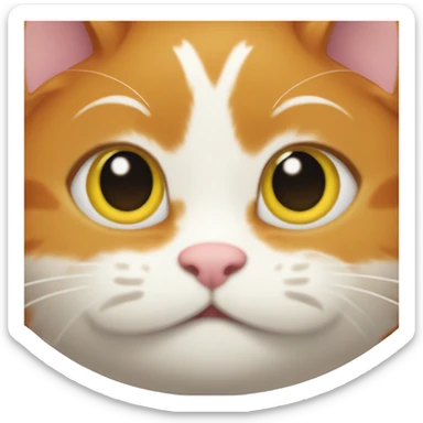 Ginger cat with a white chin sticker