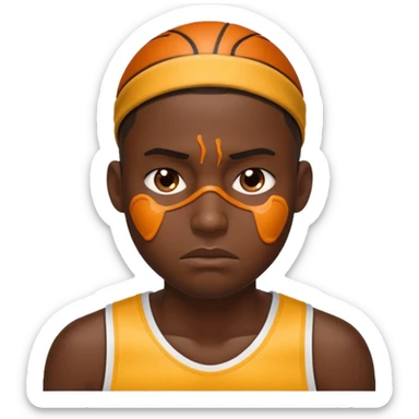 tired basketball player, sweating a lot sticker