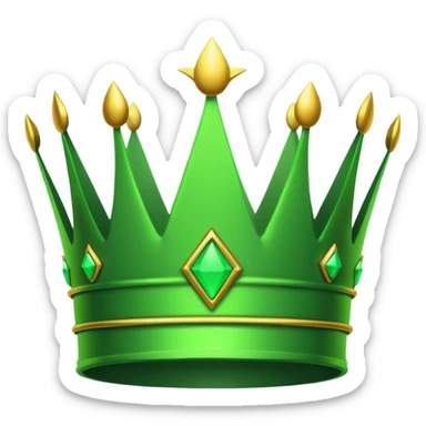 neon green crown sticker