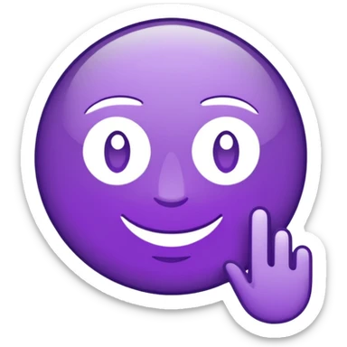 text that spells "me" in a shiny purple font sticker with white outline sticker