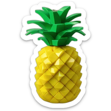 Pineapple made of legos sticker