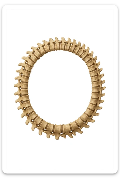 SPINA DORSALE ANATOMICA UMANA REALISTICA CHIUSA A CERCHIO sticker