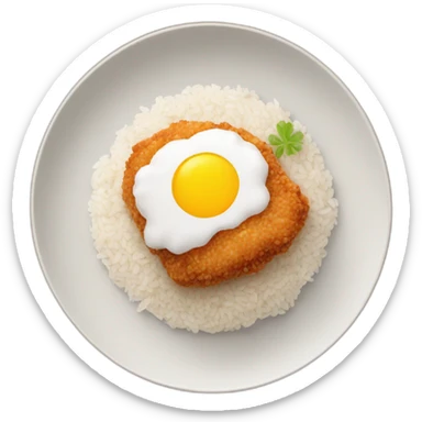 breaded pork on rice sticker
