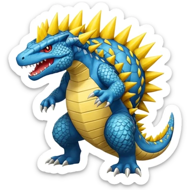 Feraligatr-Helioptile-fusion (full body) sticker