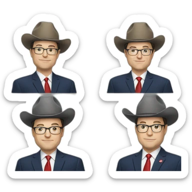 Pierre Poilievre in a maga hat sticker