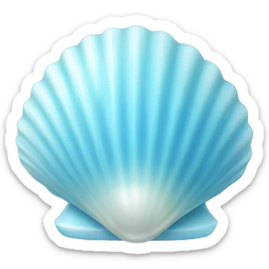 light blue pearl shell sticker