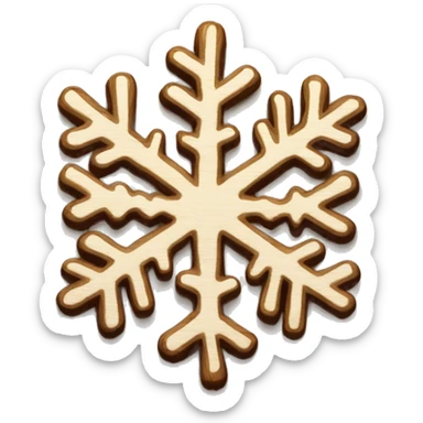 Melting snowflake wood sticker