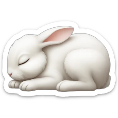 Baby rabbit sleeping sticker