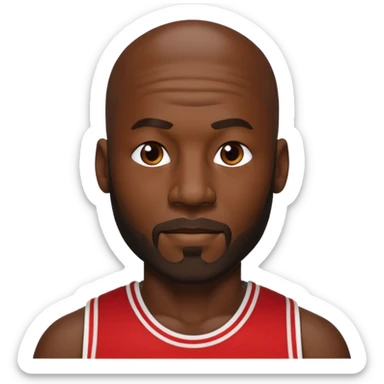 michael jordan with sideburns beard sticker
