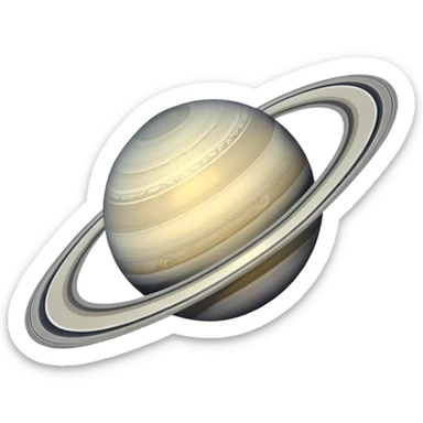 Saturn in silver  sticker