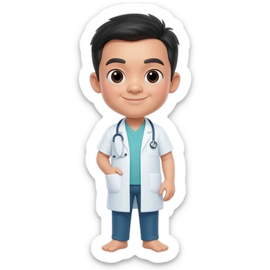 chinese barefoot doctor sticker