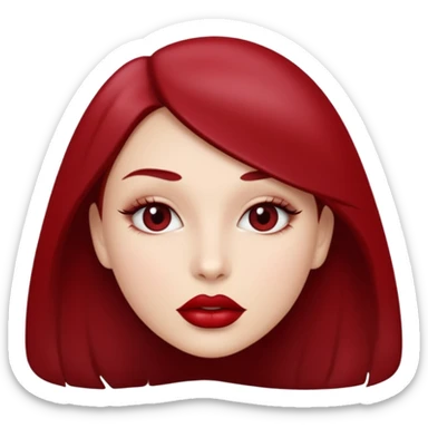 dark red kiss sticker