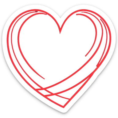 Lot of red and light red small hearts in one big heart sticker