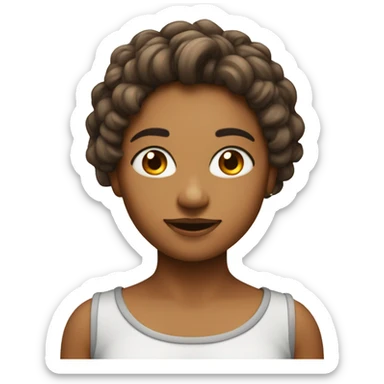 Ragazza mora con capelli lisci sticker