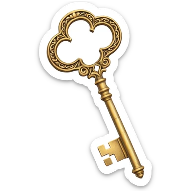 I would like an old gold key, like a magic key to a secret door sticker