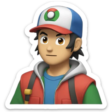 Ash Ketchum sticker