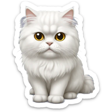 white persian cat sticker