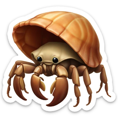 Sad hermit crab sticker