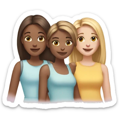 White Family Witherspoon Three teenage daughters sticker