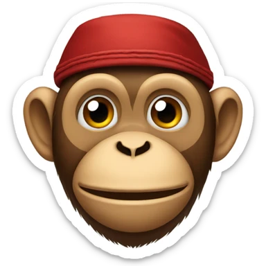 Monkey with a fez sticker
