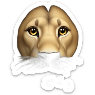 lion  in israeli colours sticker