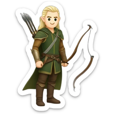 Legolas avec son arc sticker