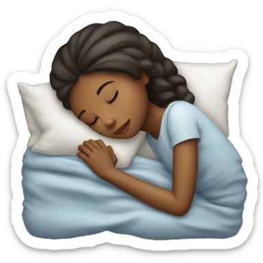 a girl sleep  sticker